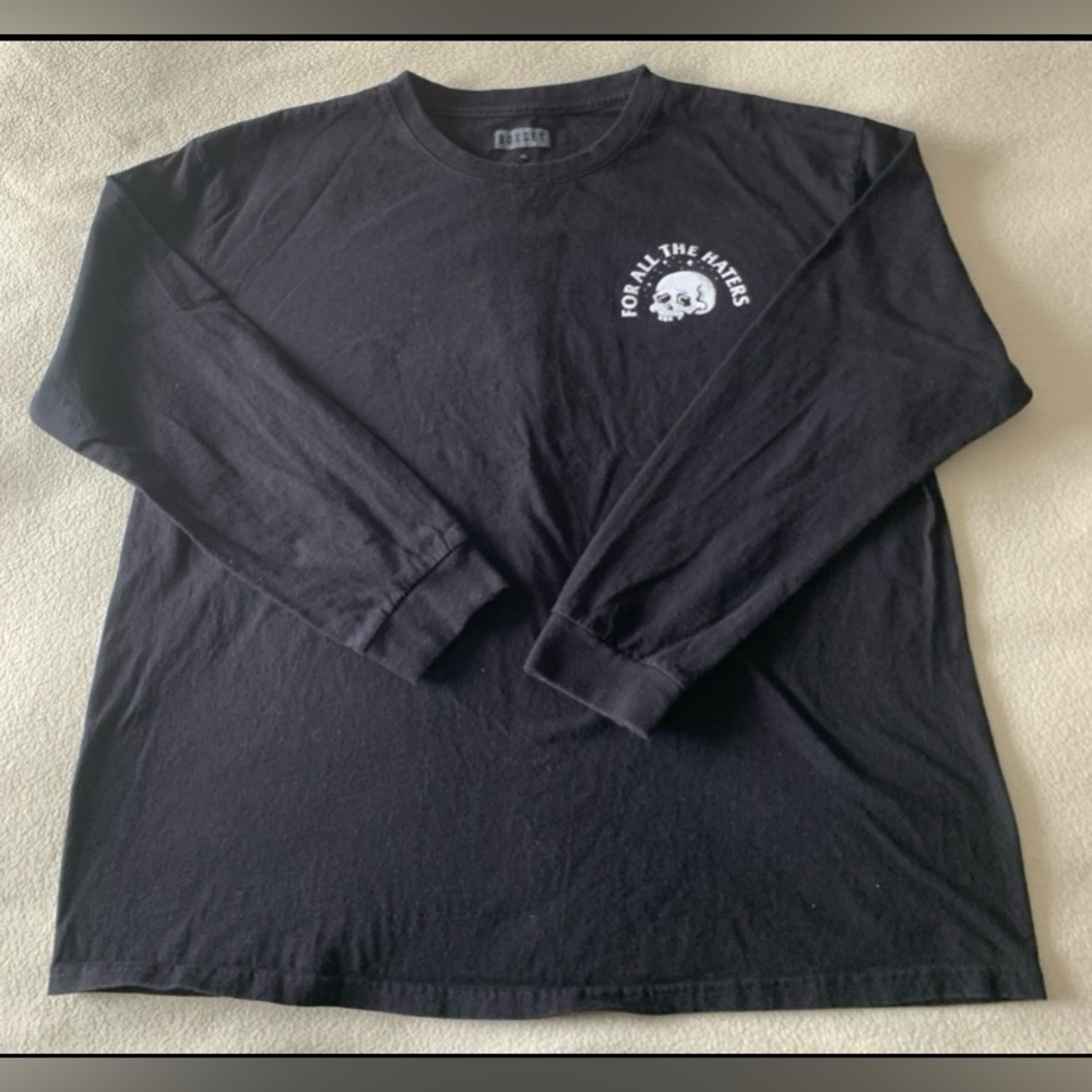 For All The Haters men long sleeve shirt size XL - 100% cotton